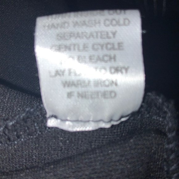 Athena Marie A line skirt front tie pockets Sz M black white topstitching - Picture 5 of 5